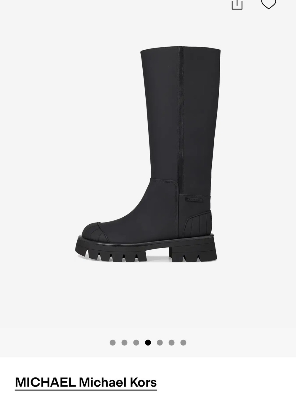 MICHAEL Michael Kors Black Over-the-Knee Lug Sole Boot